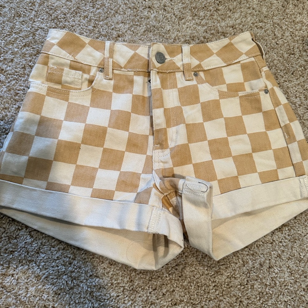 checkered shorts